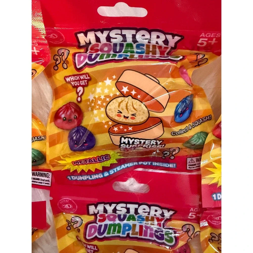 Lot of 6 Mystery Squashy Dumplings Metallic Series Blind Bag Royal Deluxe